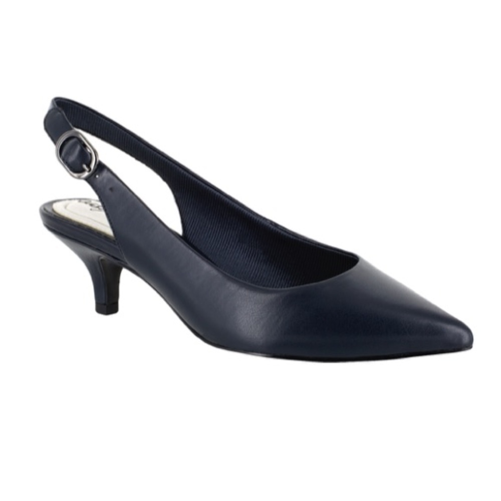 Easy Street Faye Slingback Pumps Navy - 9